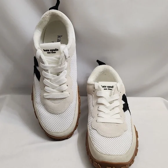 Kate Spade New York K As In Kate Leather Terry Cloth Sneakers (W Size 9) - Picture 6 of 13